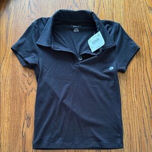 American Eagle Outfitters Black Collared Shirt